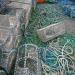 LobsterPots&ropes,LeverburghFerryPier,HarrisIsle,OuterHebrides,Scotland,UK